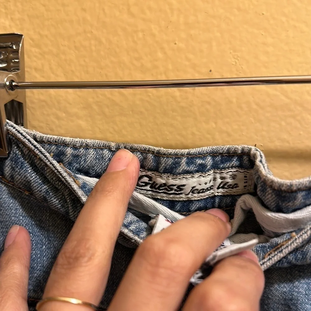 Guess vintage Denim Button-Front Skirt